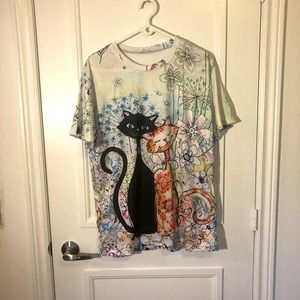 ⭐️HOST PICK⭐️ Cat Shirt, Long, Oversized, Women’s Size 1X